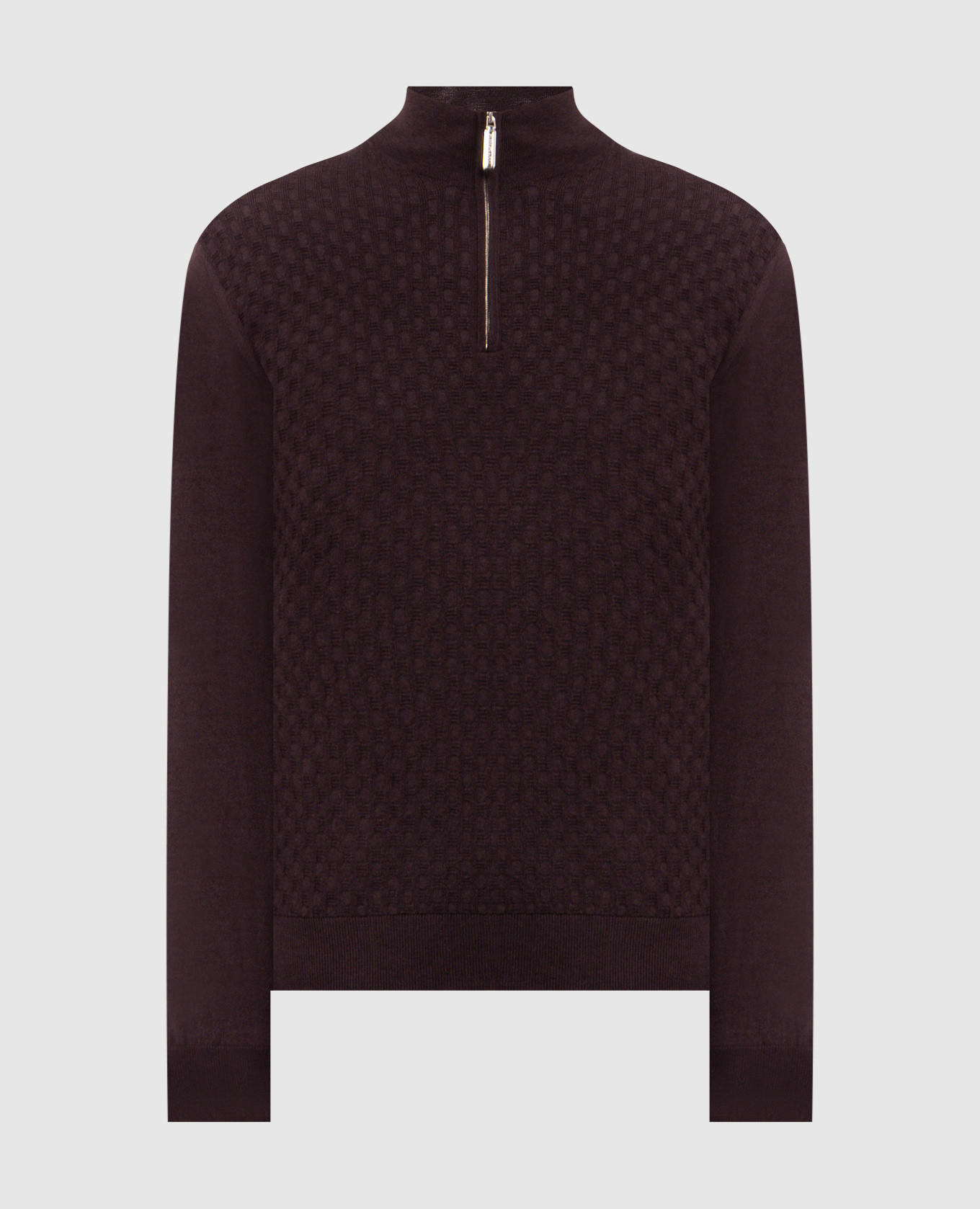 Purple wool, silk and cashmere jumper