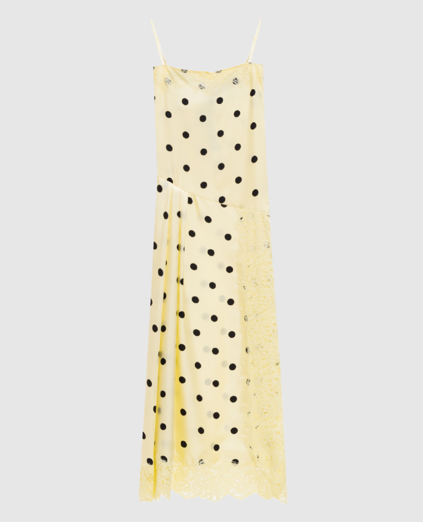 Yellow CAPO silk polka dot dress