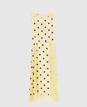 Max Mara Sportmax Yellow CAPO silk polka dot dress SPXCAPO