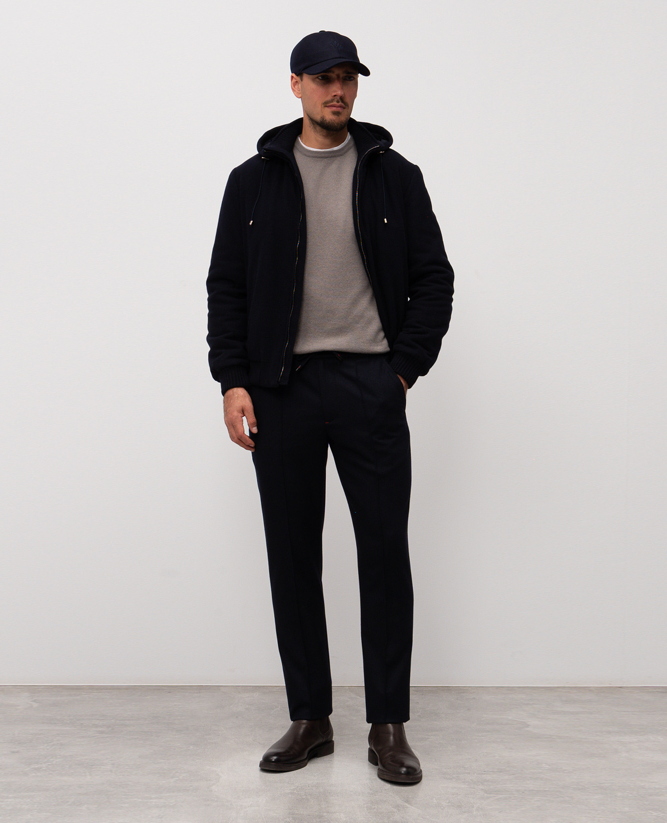 Blue wool and cashmere pants ISAIA 2