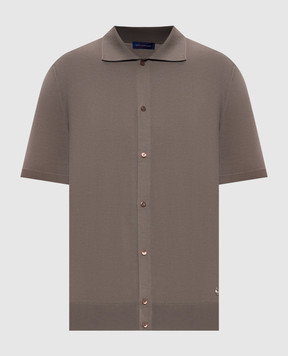 Stefano Ricci Gray shirt made of wool, cashmere and silk W505506PAMW26150