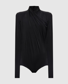 Thierry Mugler Black bodysuit with drape 26W3BO02896030