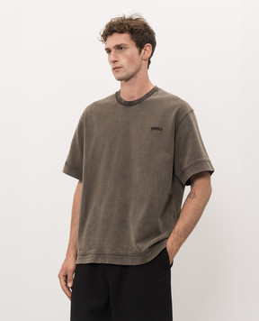 Juun.j Khaki T-shirt with print JC6742P40D