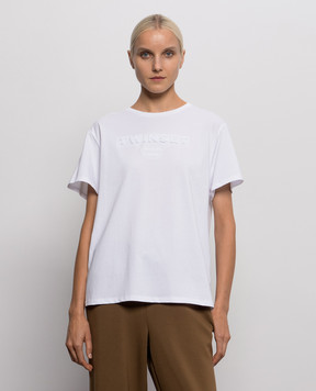 Twinset White T-shirt with textured logo 262TP2303