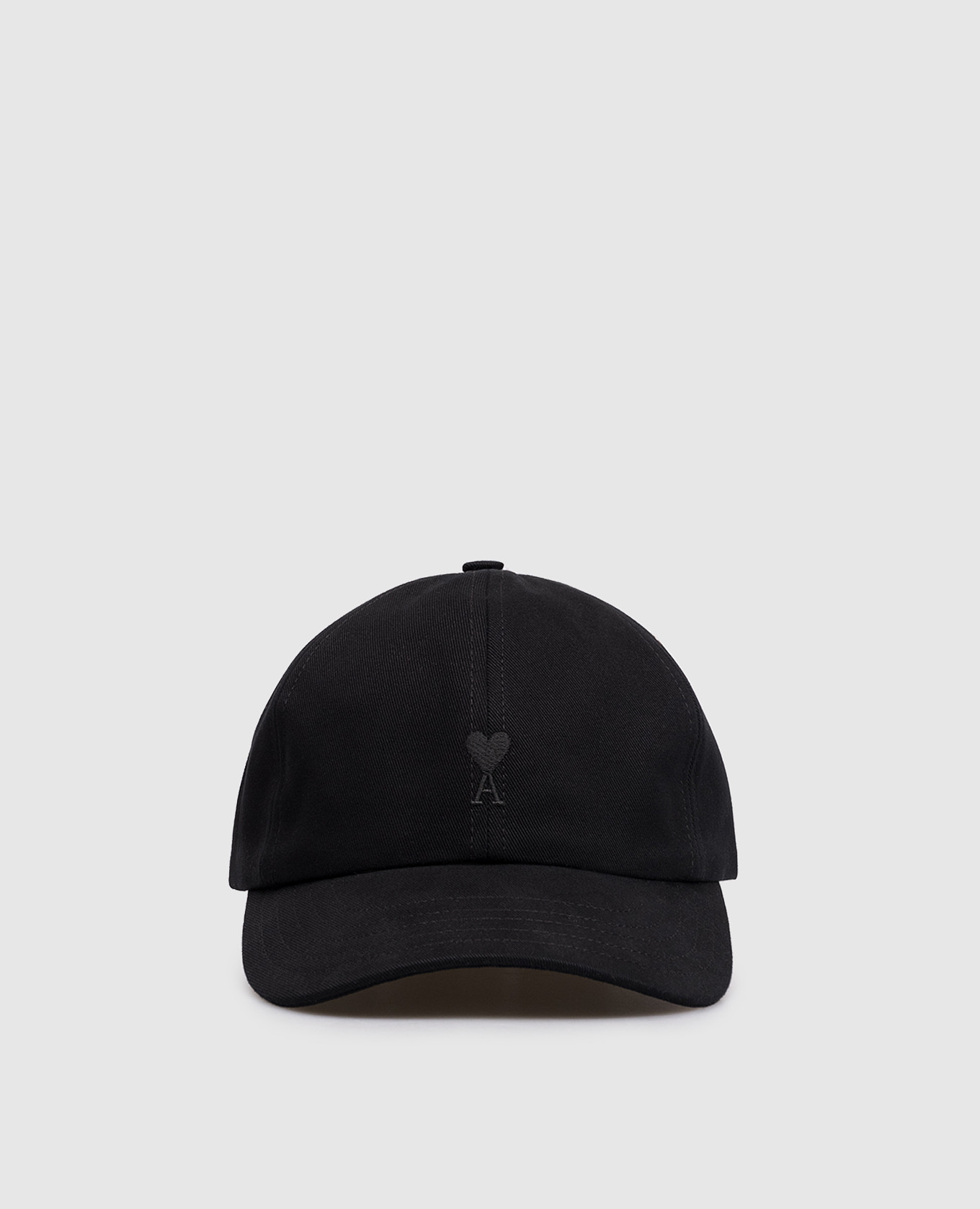 Black cap with embroidered emblem