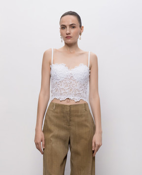 Ermanno Scervino Life White lace bustier top DD484Y301CQDV