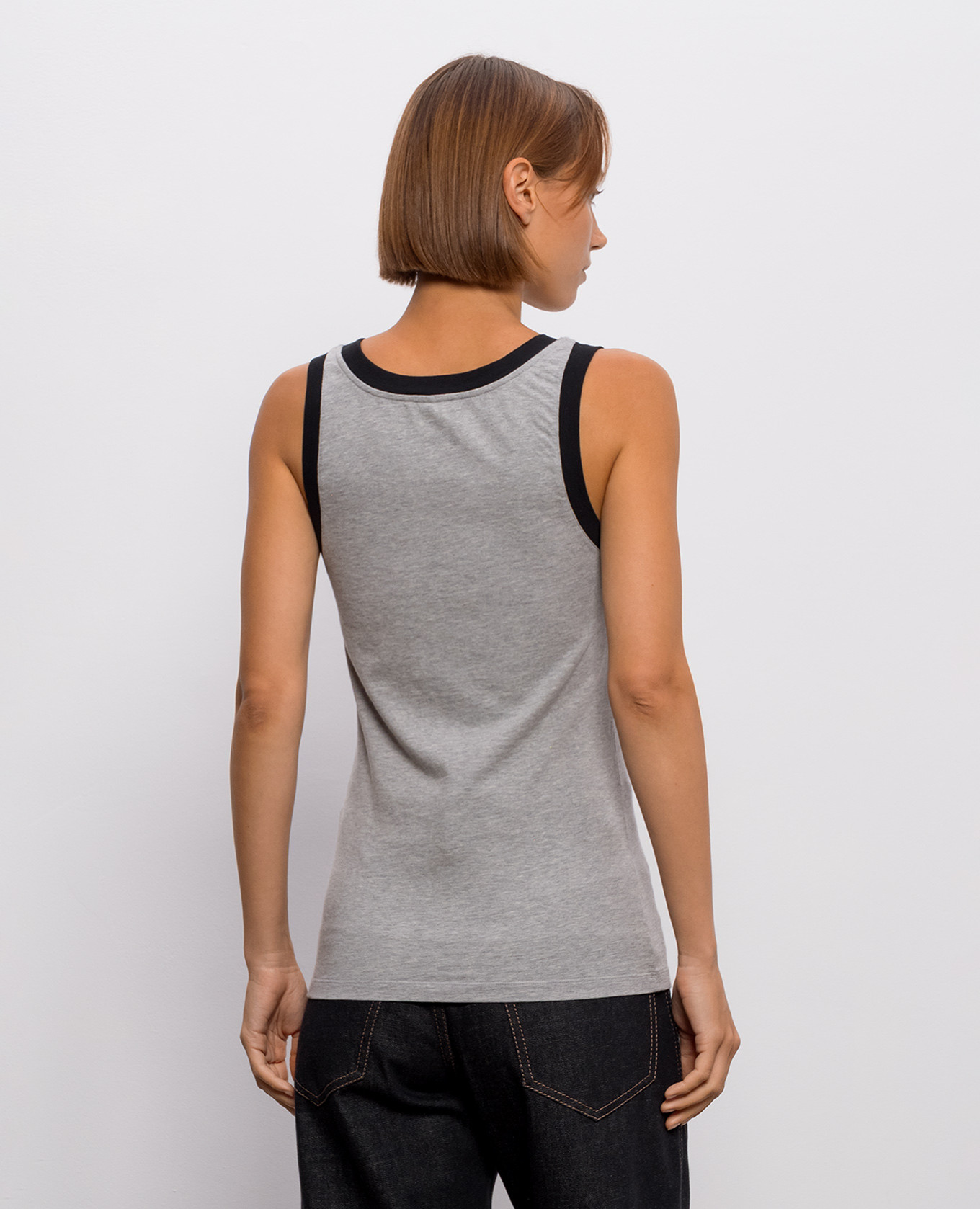 Grey melange T-shirt with print Versace 4