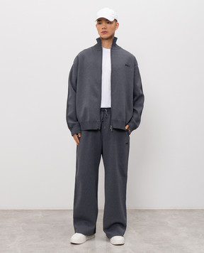 Juun.j Grey striped sweatpants JC6221P713