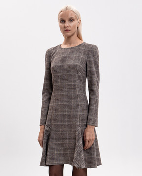 Ermanno Scervino Checked wool dress D492Q362ZHY