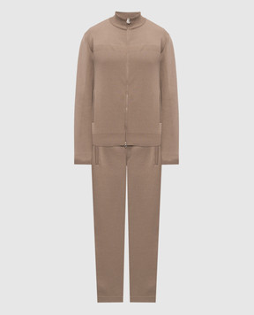 Stefano Ricci Brown cotton tracksuit K616447R31F26114P3D