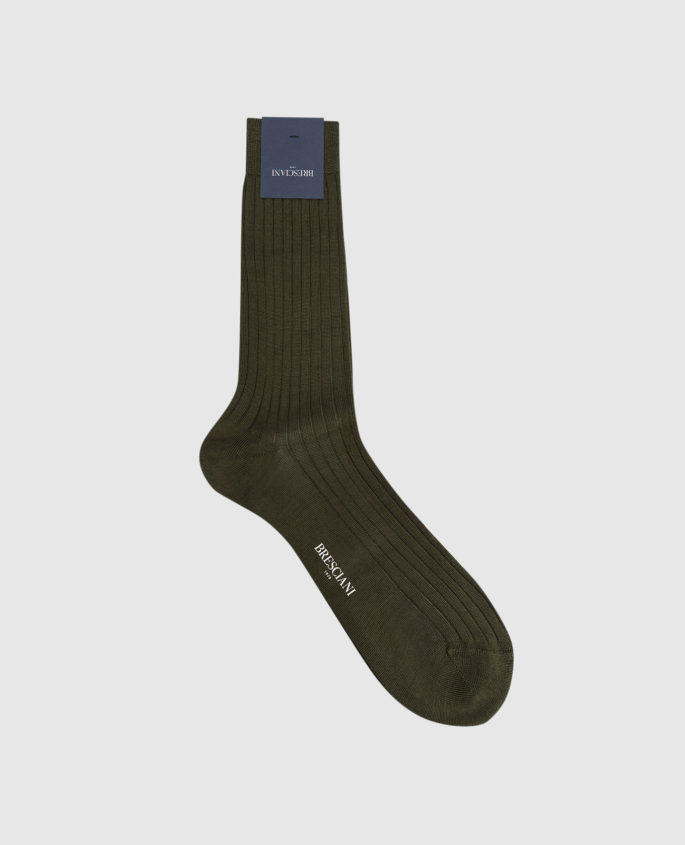 Khaki ribbed socks