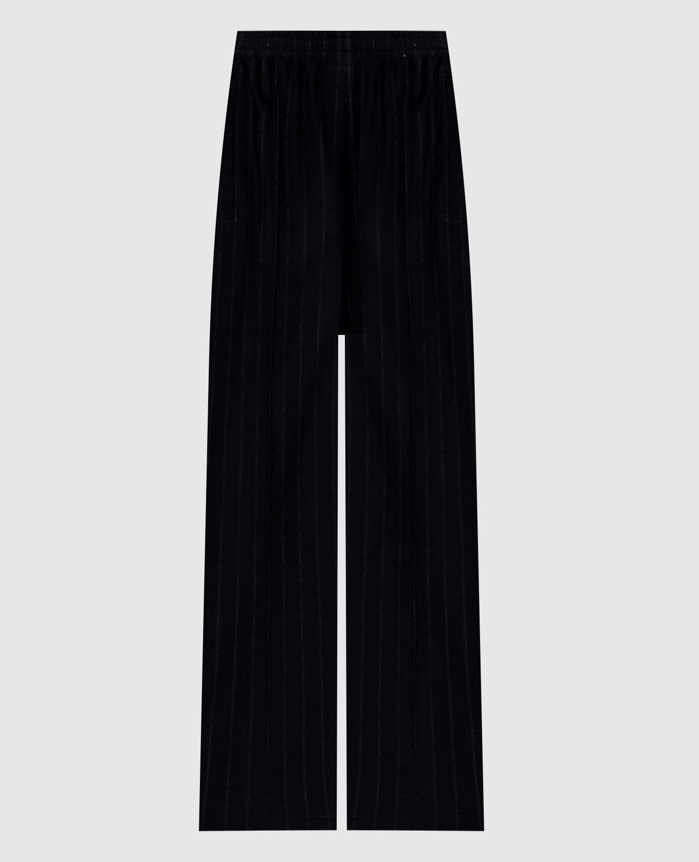Navy blue striped wool pants