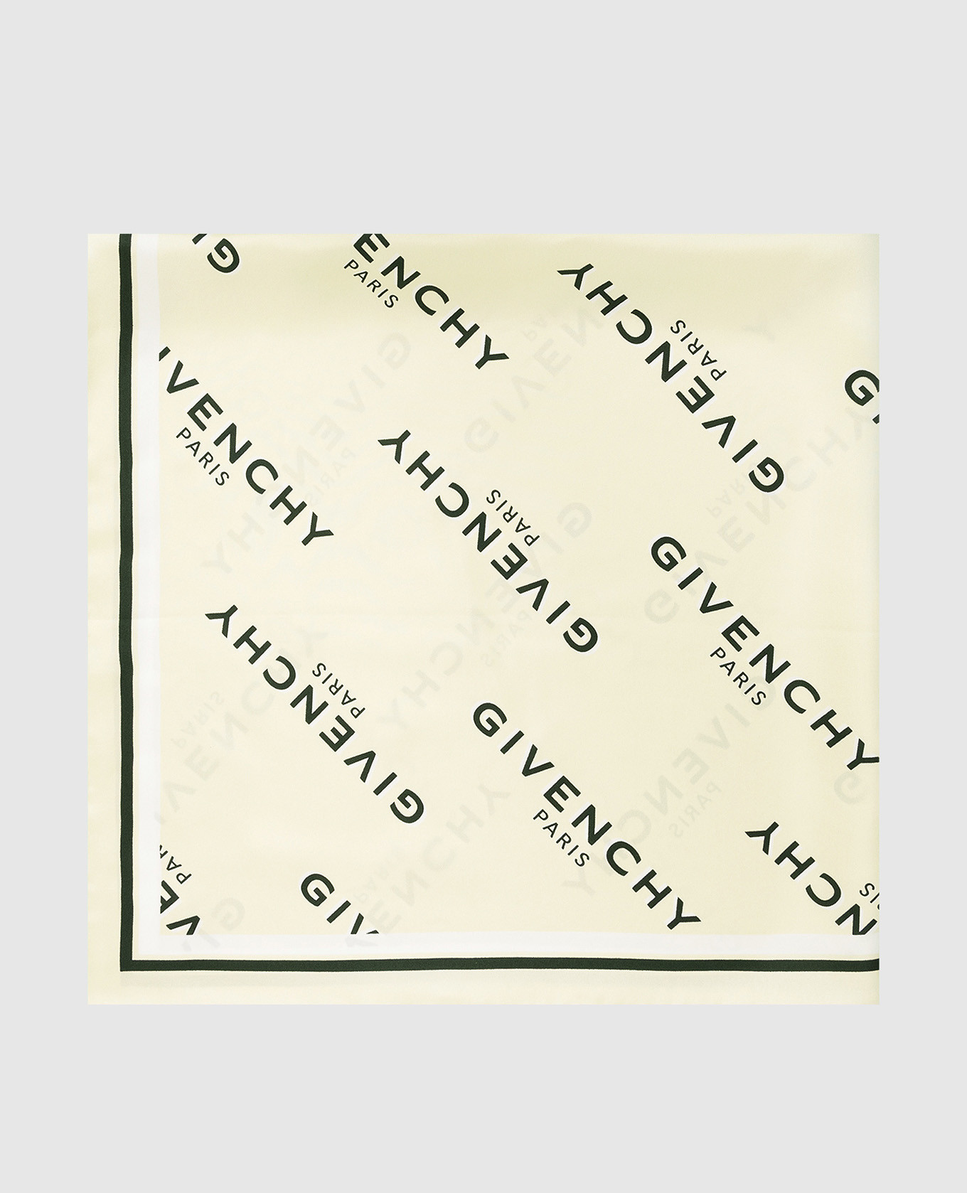 

Green silk scarf with logo print Givenchy
