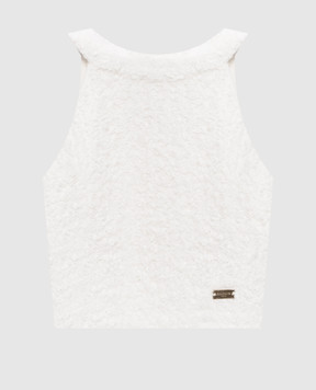 Balmain White tweed top GF0AB585KJ89