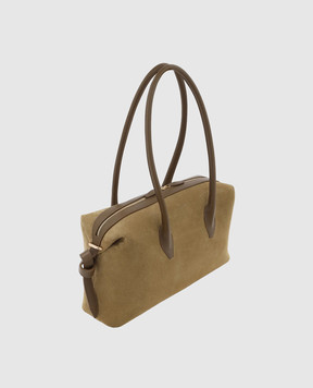 YUZEFI Brown suede Brioche bag BRIOCHEDUFFLESUEDE
