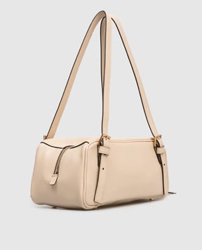 Versace Beige leather baguette bag Tag Bowling 10157921A13171