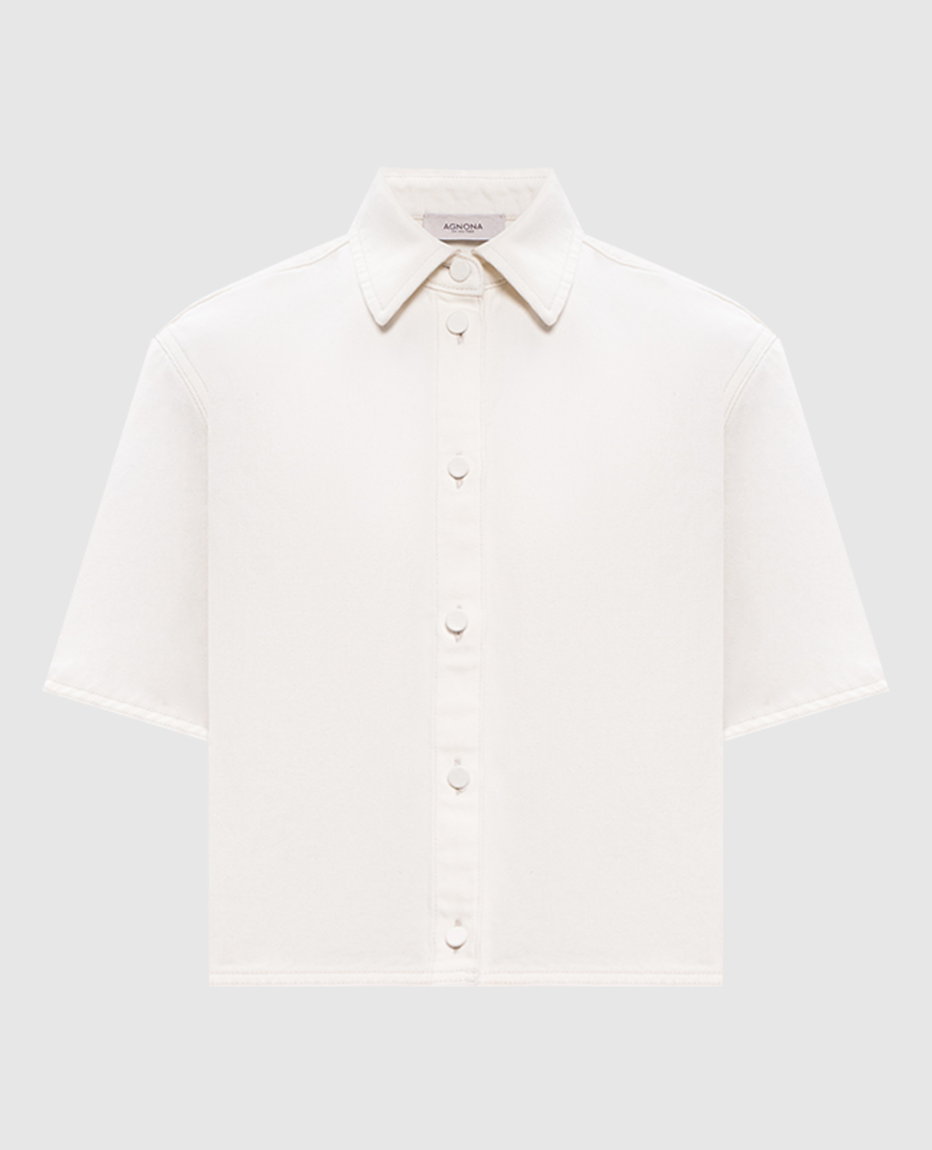

Ivory denim shirt with linen Agnona, Beige