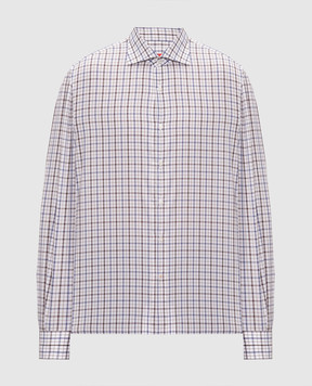 ISAIA White checked shirt IM10TCC1168
