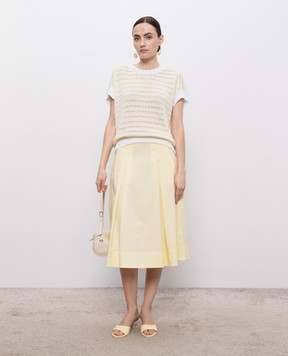 Peserico Yellow striped top with sequins S99194F039110A