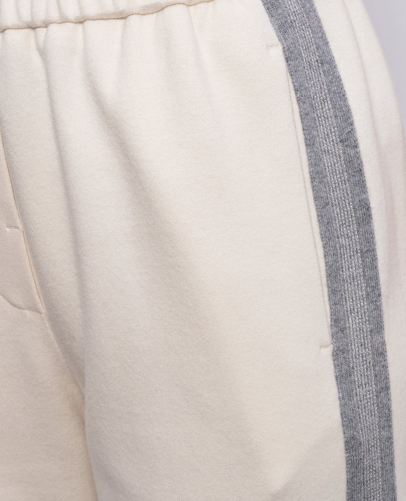 Ivory striped sweatpants Peserico 5