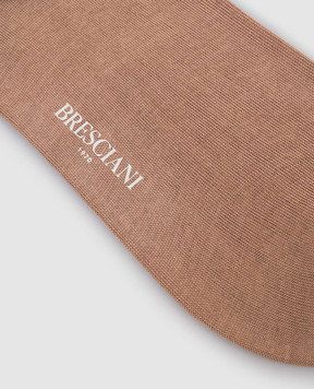 Bresciani Brown short cotton socks MP009RI0006BR