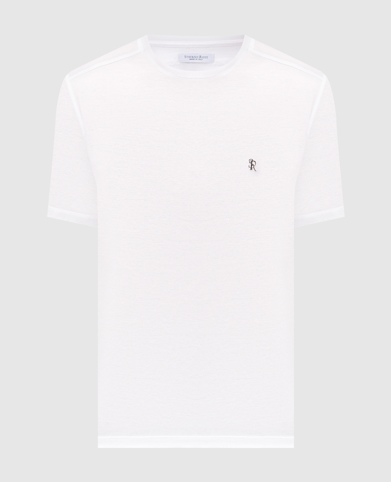 

White T-shirt with monogram Stefano Ricci