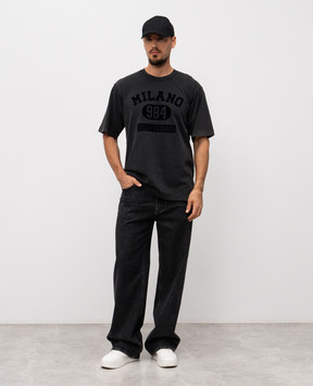 Dolce&Gabbana Grey T-shirt with logo G8RI4TG7PK9