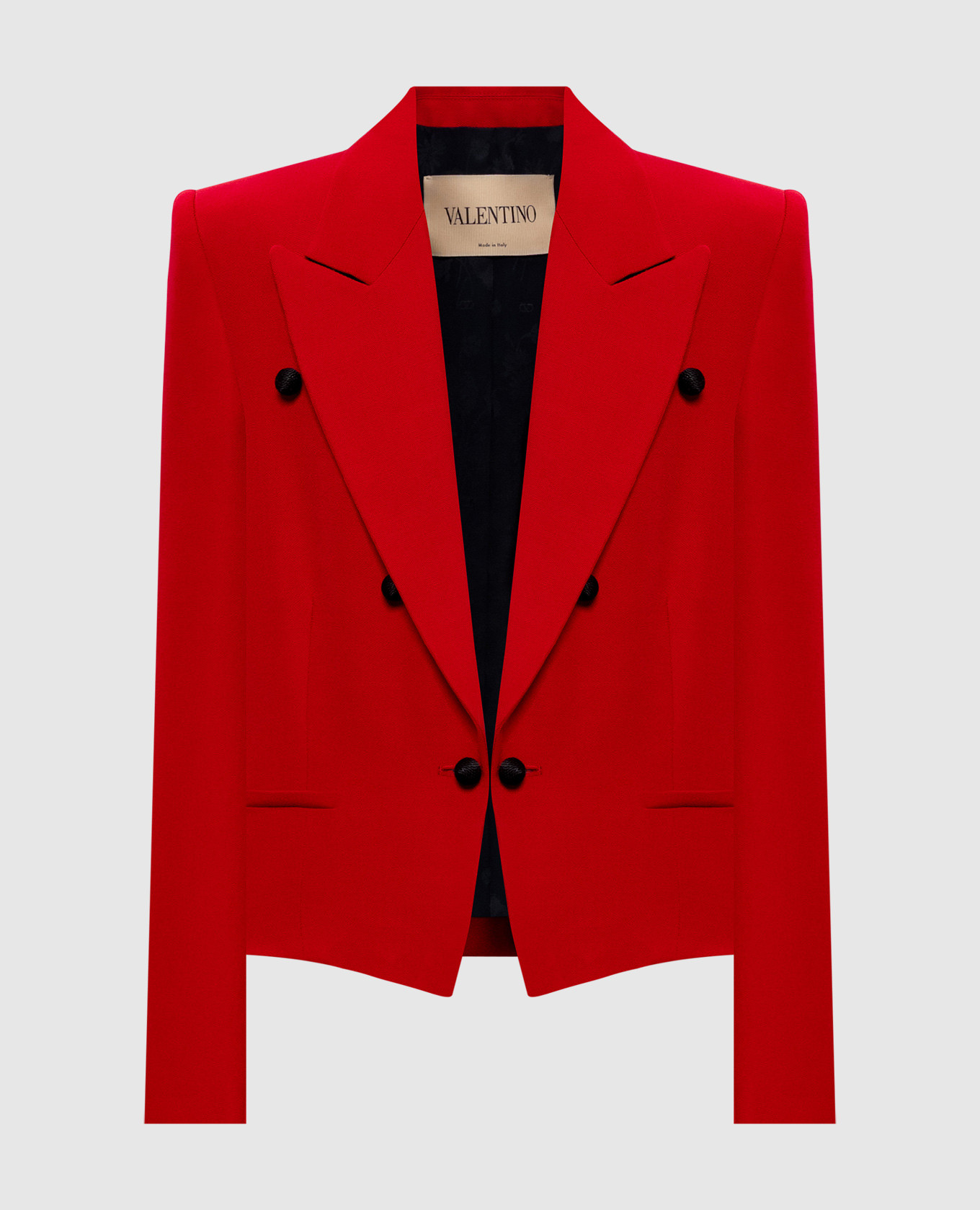 

Red cropped wool jacket Valentino