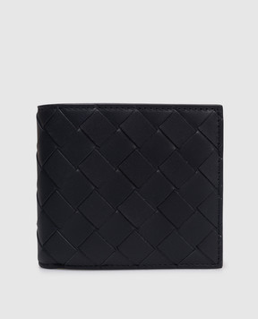 Bottega Veneta Navy Blue Bi-Fold Leather Wallet 749412VCPQ6