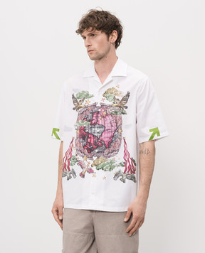 Off-White White shirt with Dream World print 44MGG01FZ26F002