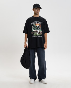 Vetements Black Northern Thailand T-shirt ME76TR241Bm