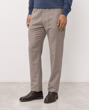 Agnona Beige wool pants T710U6YU1142