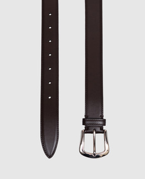 Brunello Cucinelli Brown leather belt MAUNX346