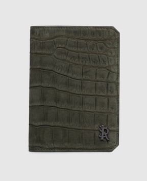 Stefano Ricci Green crocodile leather passport cover PP460UCNVH