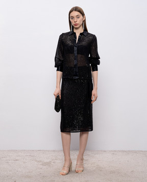 Peserico Black blouse with sequins E062636807B