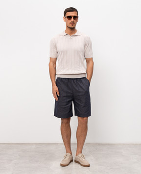 Pini Parma Beige cotton polo shirt POLORIBST