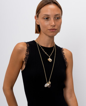 Twinset Set of gold chains with pendants 262TA4030