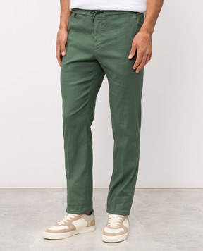 Stefano Ricci Green linen pants M1T610005BLCTL1U