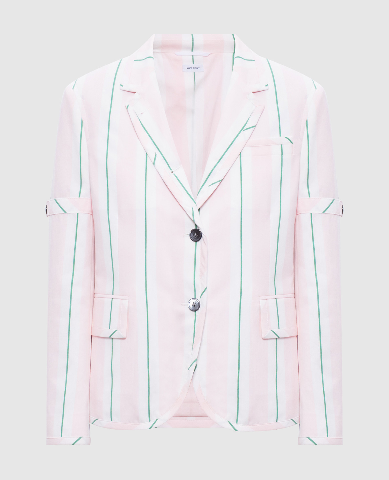 Pink striped jacket