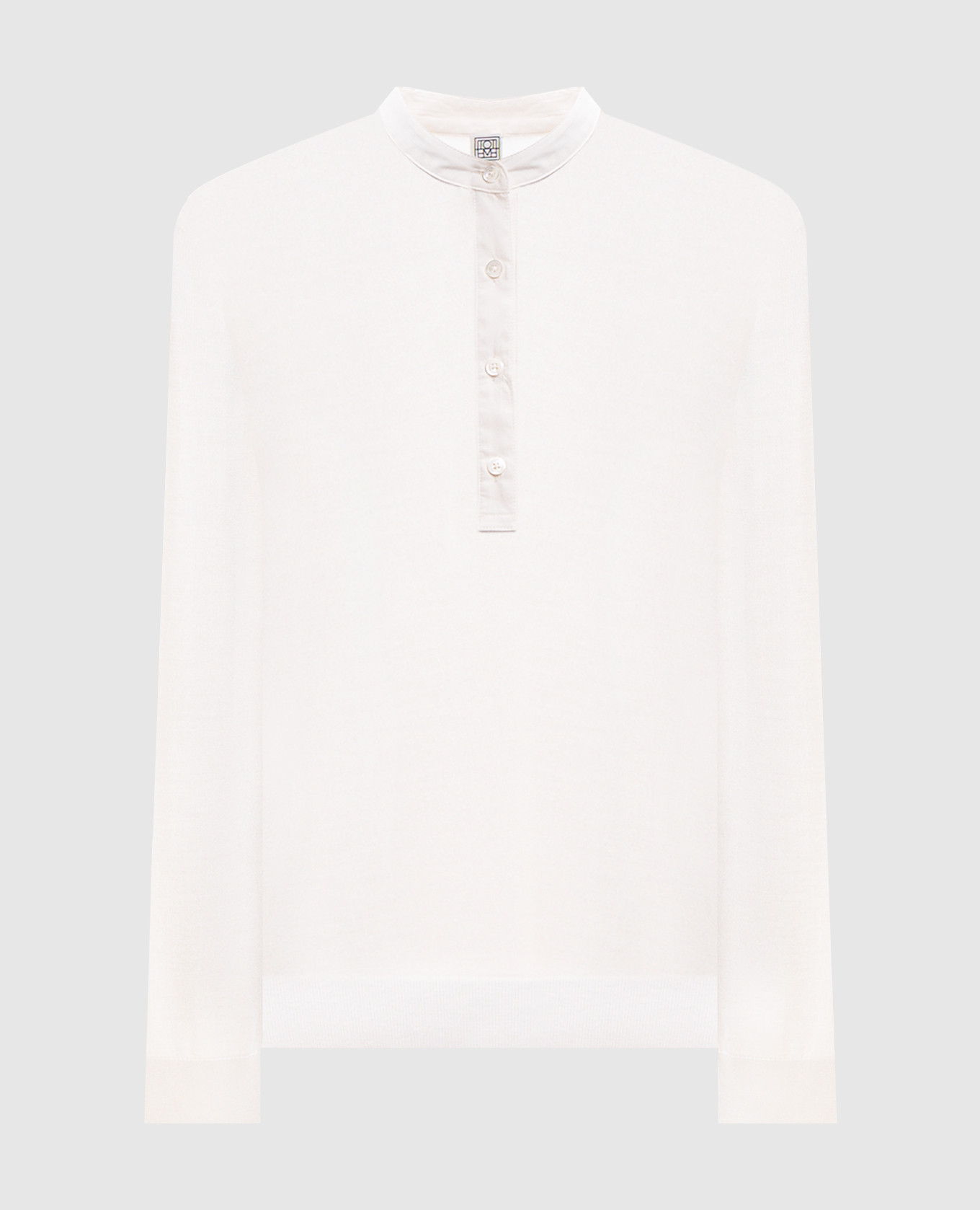 Ivory wool and silk jumper