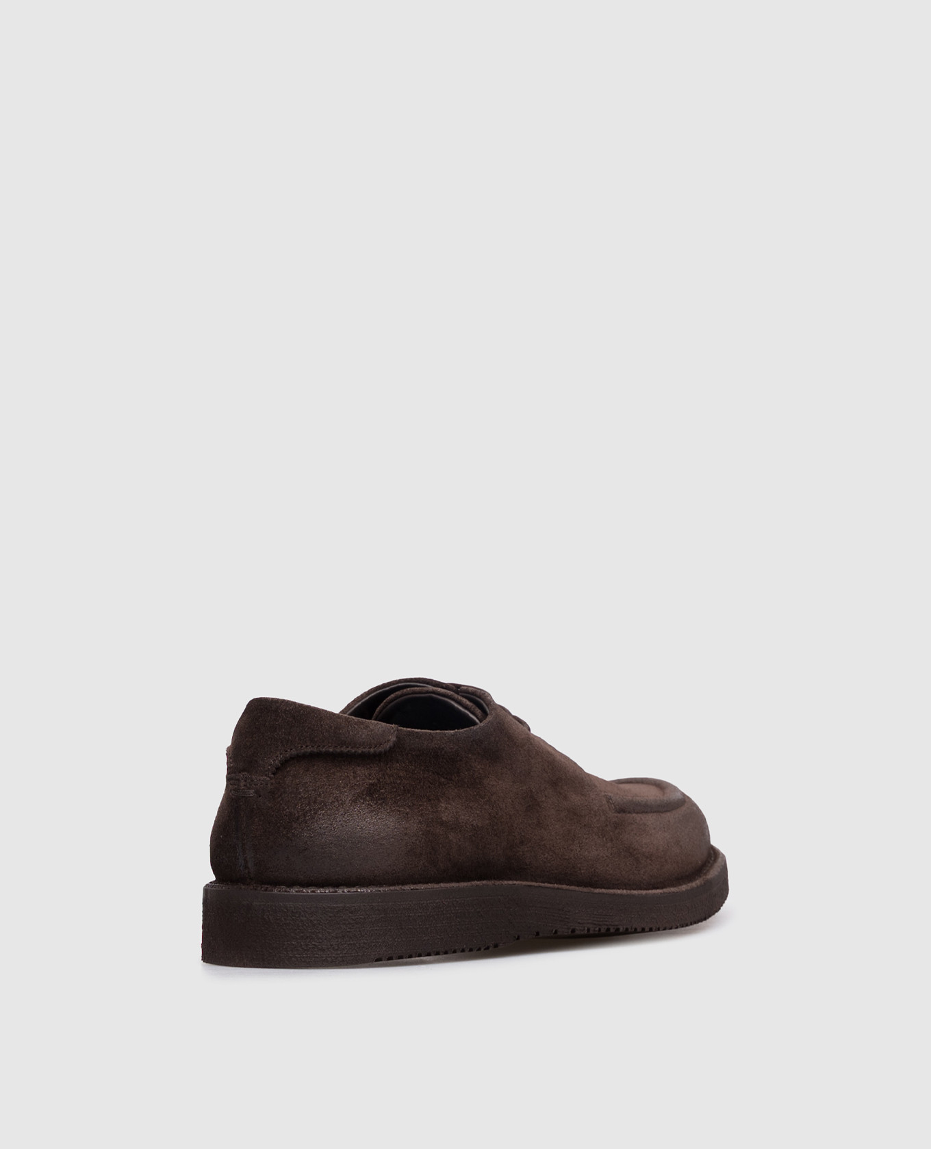 Brown suede derby shoes Pantanetti 3