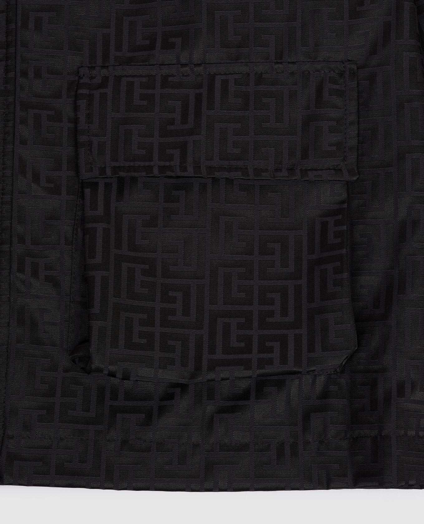 Children's black jacket with branded pattern Balmain 3