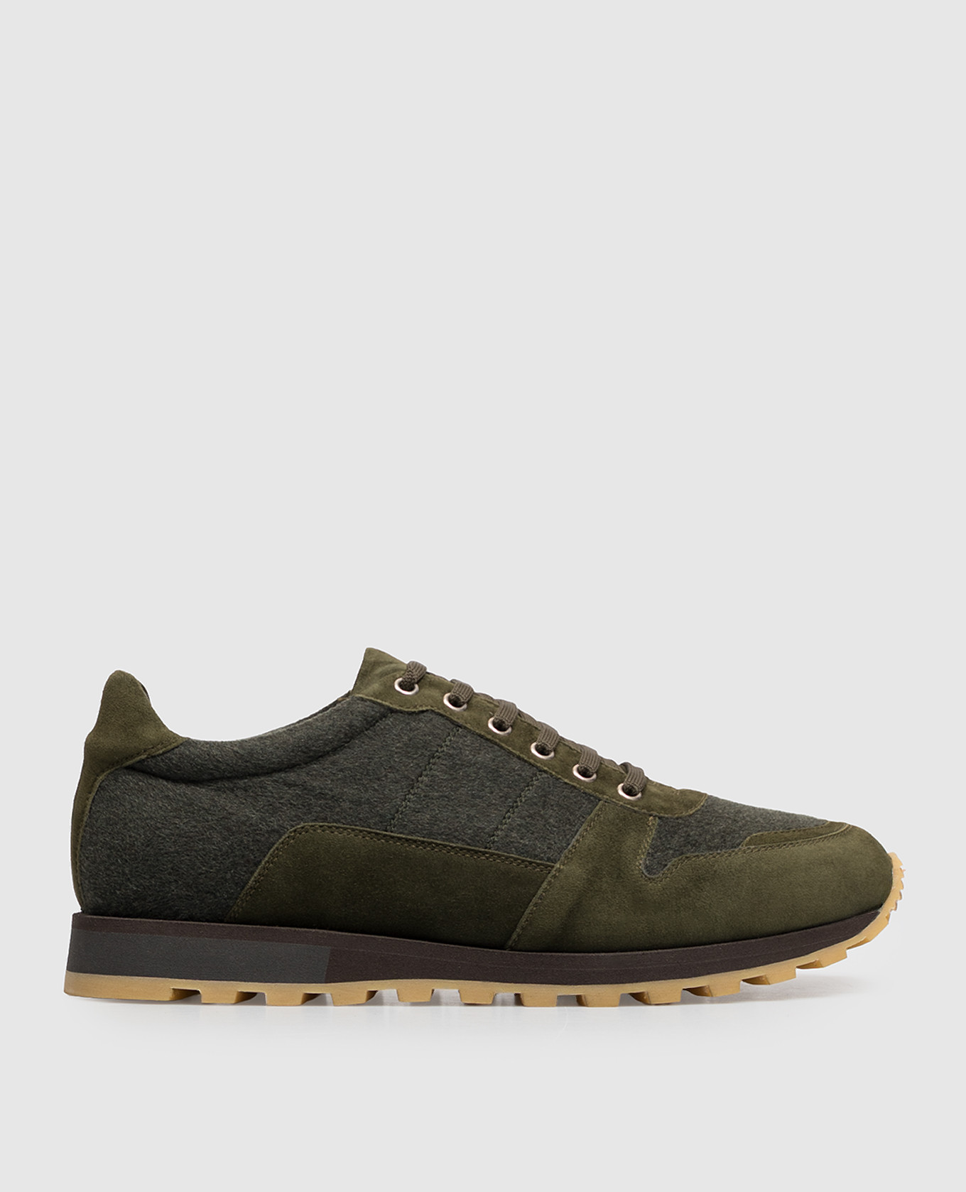 Green combination sneakers