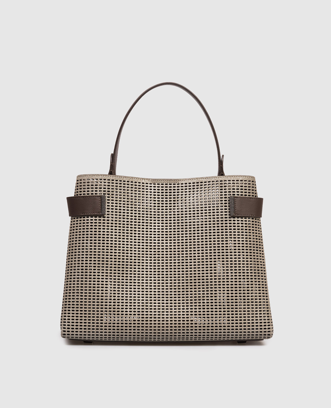 

Essence Khaki Suede Bag with Lurex and Monel Chain Brunello Cucinelli