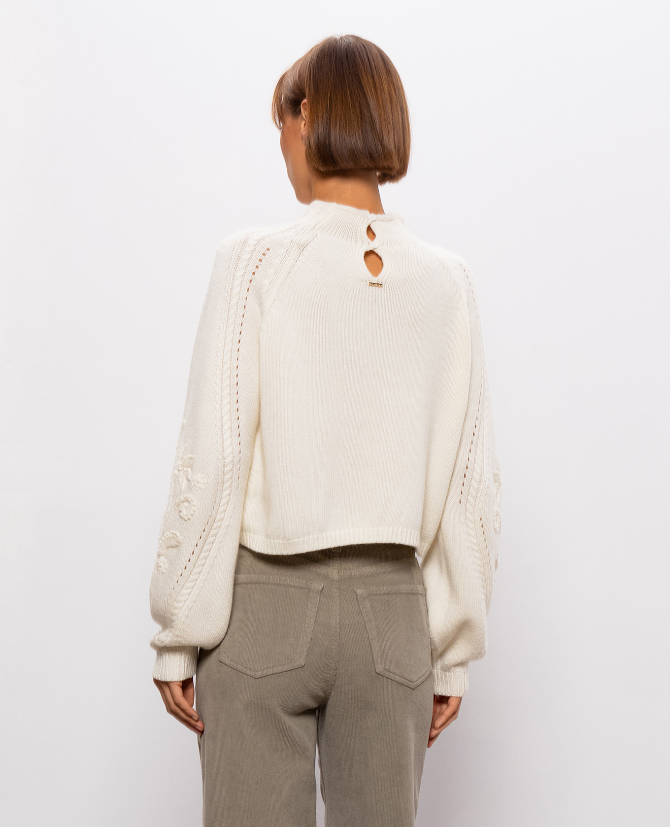 Ivory wool sweater Twinset 4