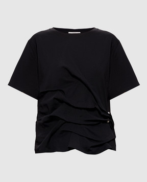 Twinset Black t-shirt with drape 262LI2XEE
