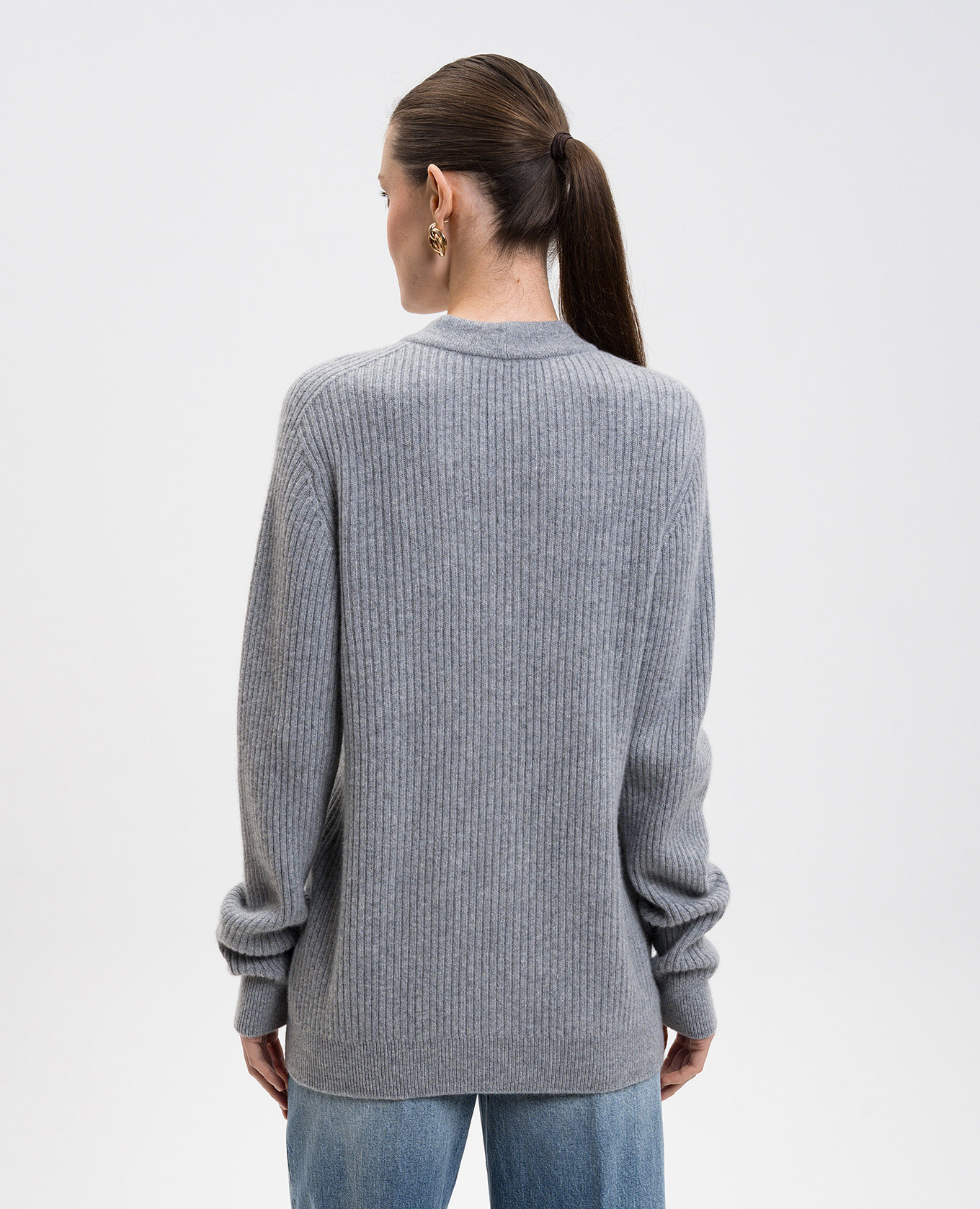 

Gray cashmere and wool cardigan Balmain, Grey