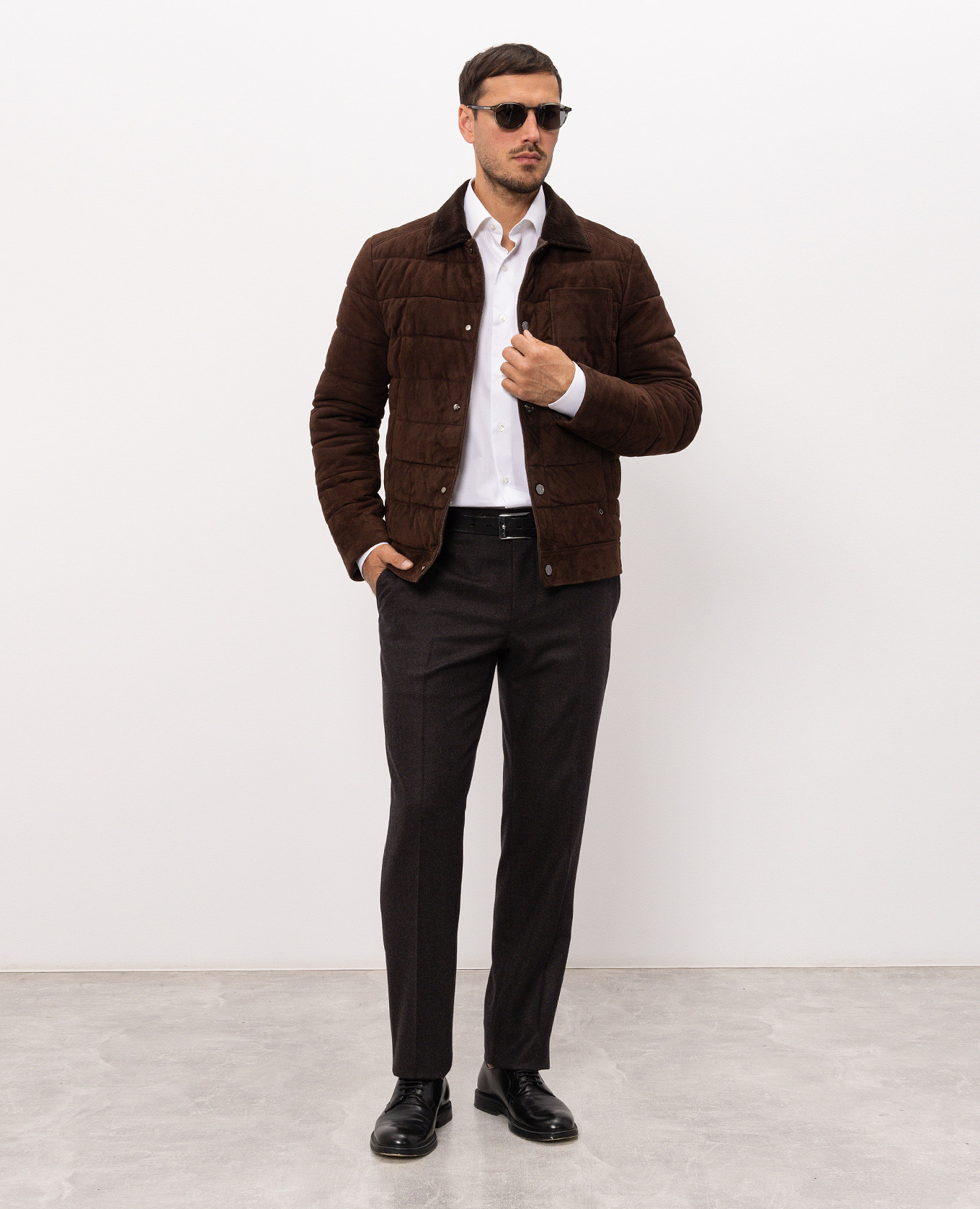 Brown suede jacket Stefano Ricci 2