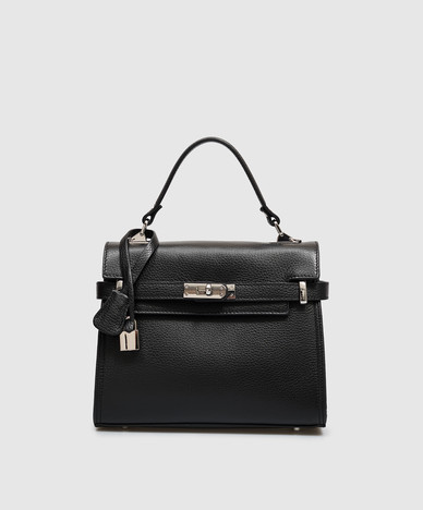 Zwarte leren tas