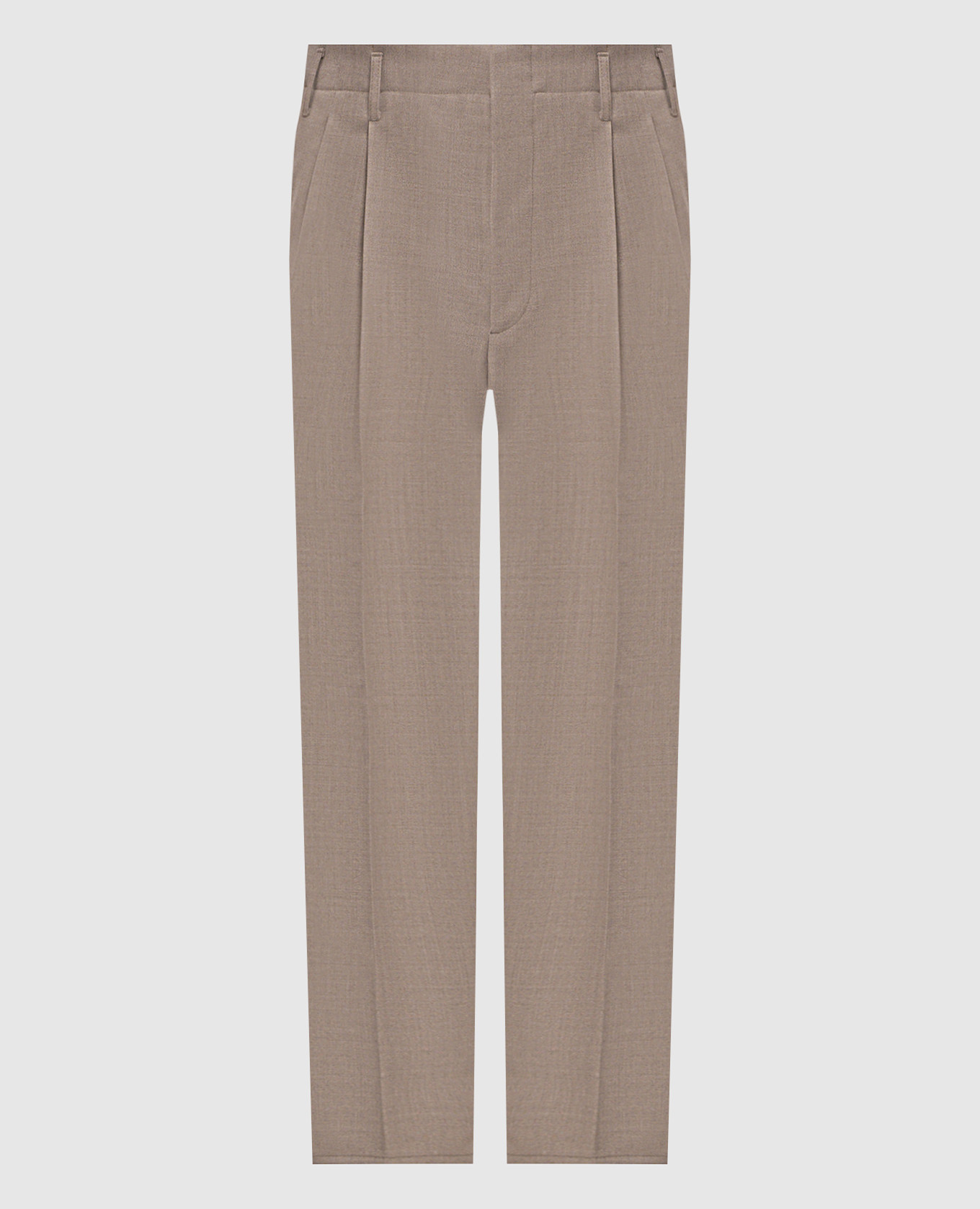 Beige wool pants